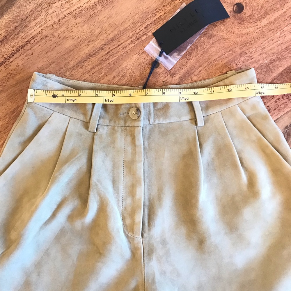 NWT Nili Lotan Suede 100% Lambskin Shorts $795 - Picture 7 of 9